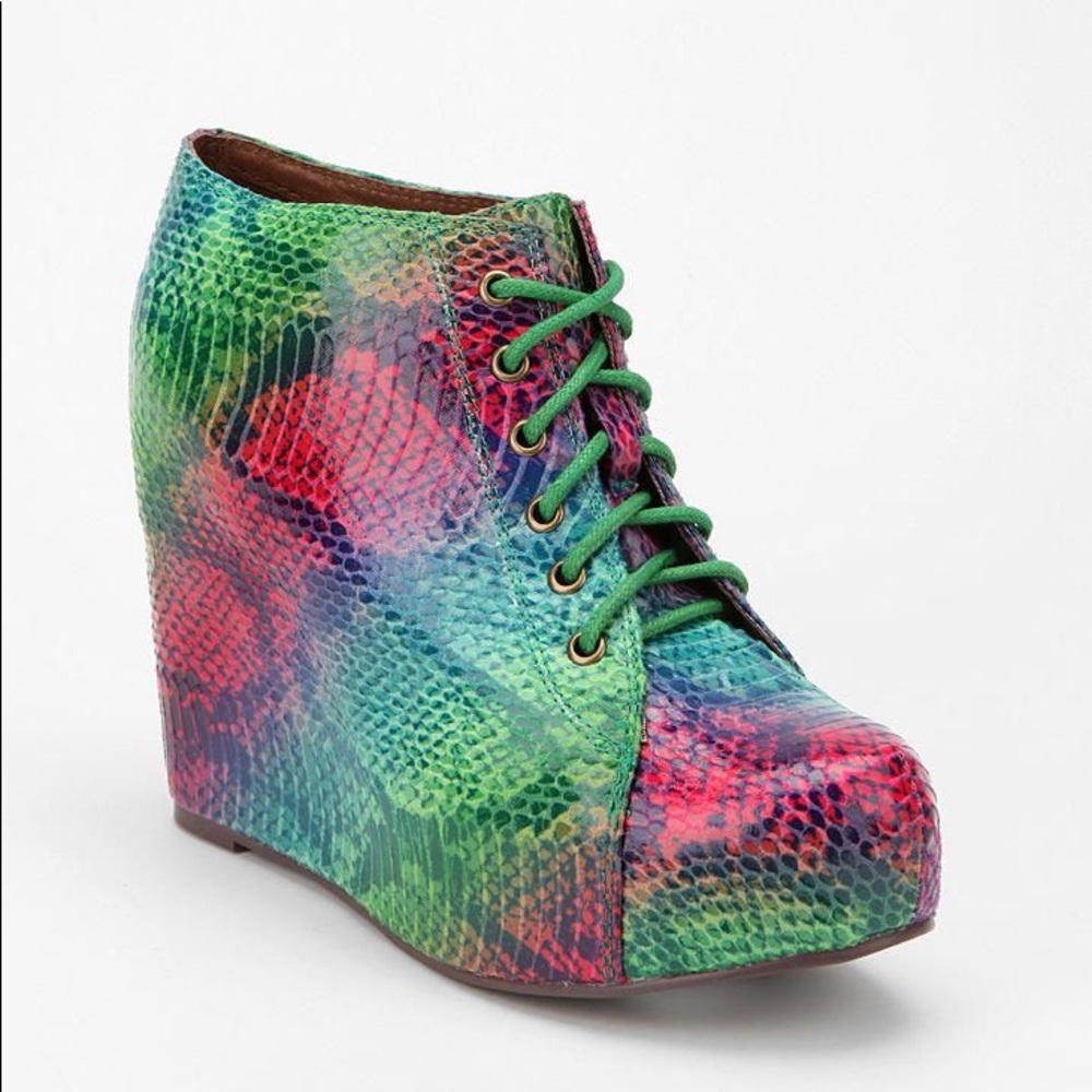 Jeffrey Campbell 🌈 99 tie snake wedge 🌈